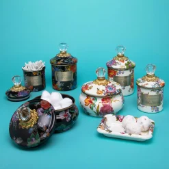 Online MacKenzie-Childs Flower Market Demi Canister - White