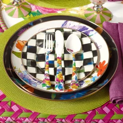 Outlet MacKenzie-Childs Flower Market Dinner Plate - White