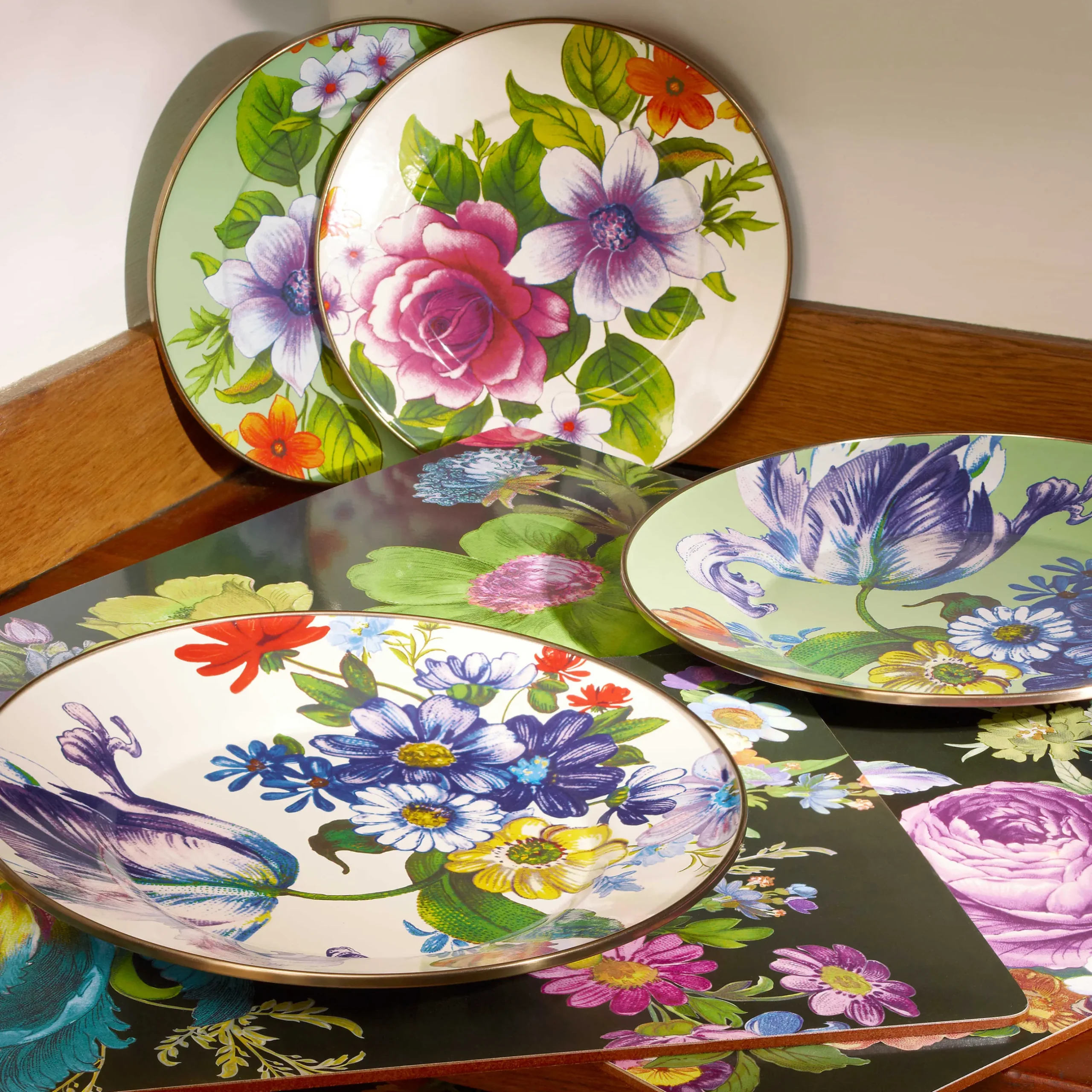 Outlet MacKenzie-Childs Flower Market Dinner Plate - White