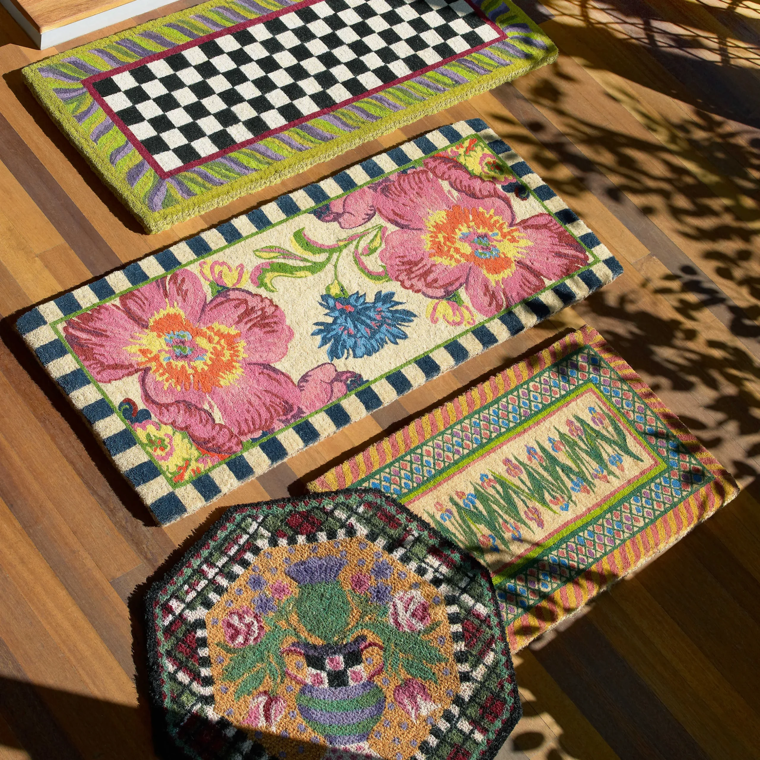 Hot MacKenzie-Childs Flower Market Double Door Entrance Mat