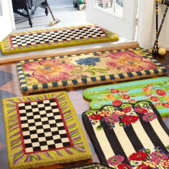Hot MacKenzie-Childs Flower Market Double Door Entrance Mat