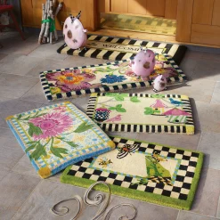 Hot MacKenzie-Childs Flower Market Double Door Entrance Mat