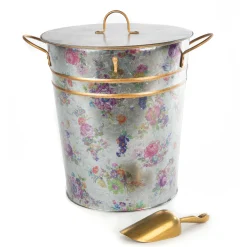 New MacKenzie-Childs Flower Market Galvanized Container With Scoop