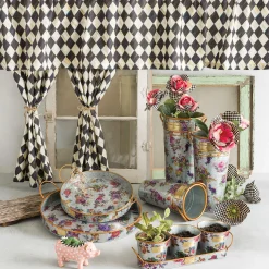 New MacKenzie-Childs Flower Market Galvanized Flower Buckets - Set Of 3