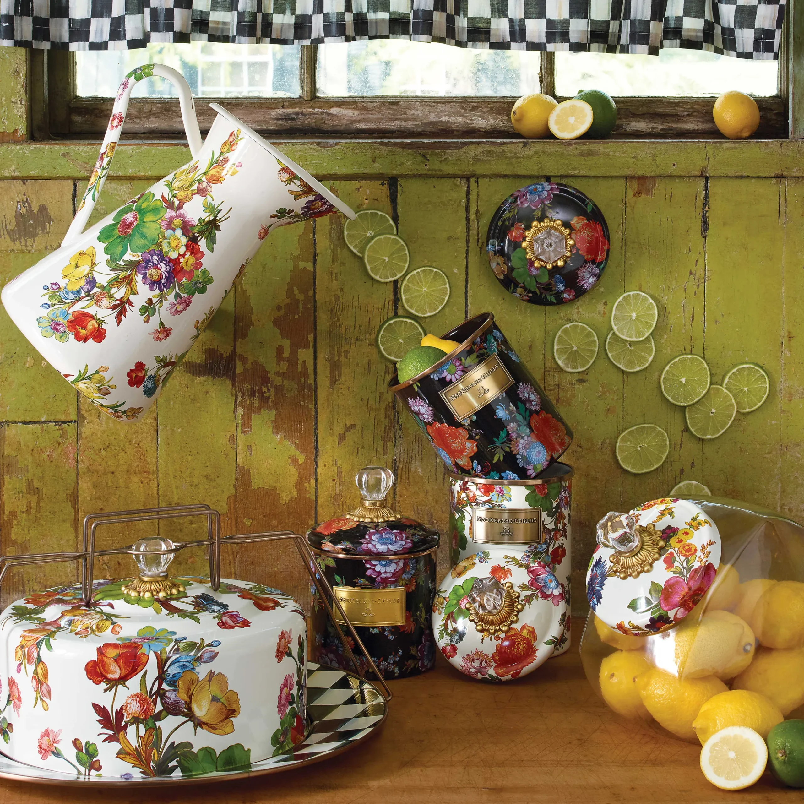 Best MacKenzie-Childs Flower Market Large Canister - White