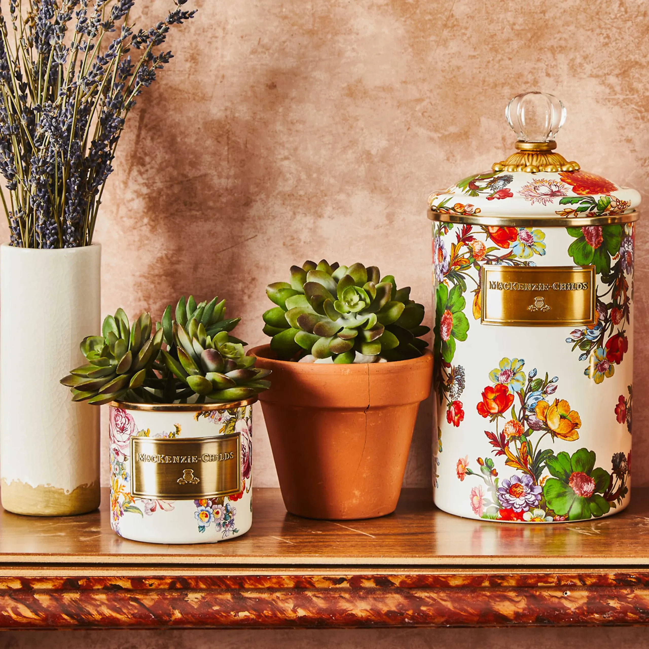 Best MacKenzie-Childs Flower Market Large Canister - White