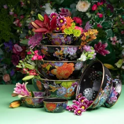 Best MacKenzie-Childs Flower Market Large Colander - Black