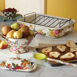 Discount MacKenzie-Childs Flower Market Large Colander - White