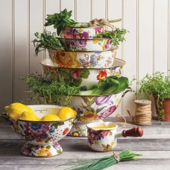 Clearance MacKenzie-Childs Flower Market Large Everyday Bowl - White