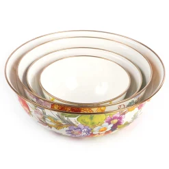 Clearance MacKenzie-Childs Flower Market Large Everyday Bowl - White