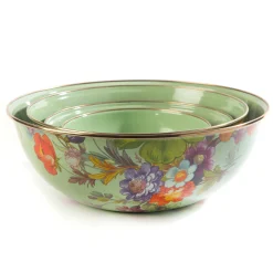 Discount MacKenzie-Childs Flower Market Large Everyday Bowl - Green