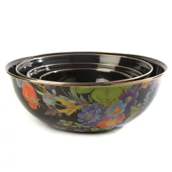 Hot MacKenzie-Childs Flower Market Large Everyday Bowl - Black