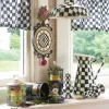 New MacKenzie-Childs Flower Market Medium Canister - Black