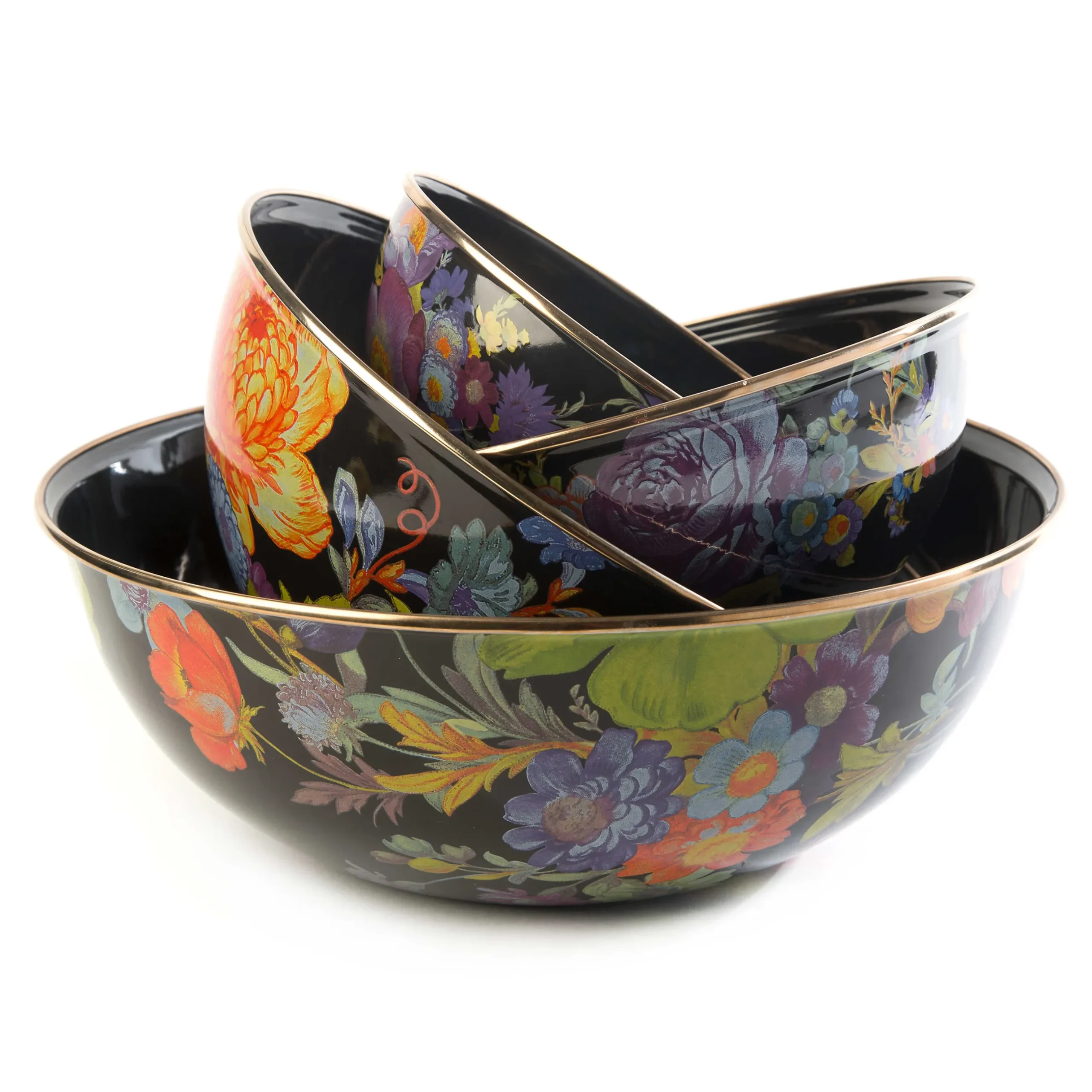 Sale MacKenzie-Childs Flower Market Medium Everyday Bowl - Black