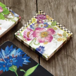 Discount MacKenzie-Childs Flower Market Paper Napkins - Cocktail - White
