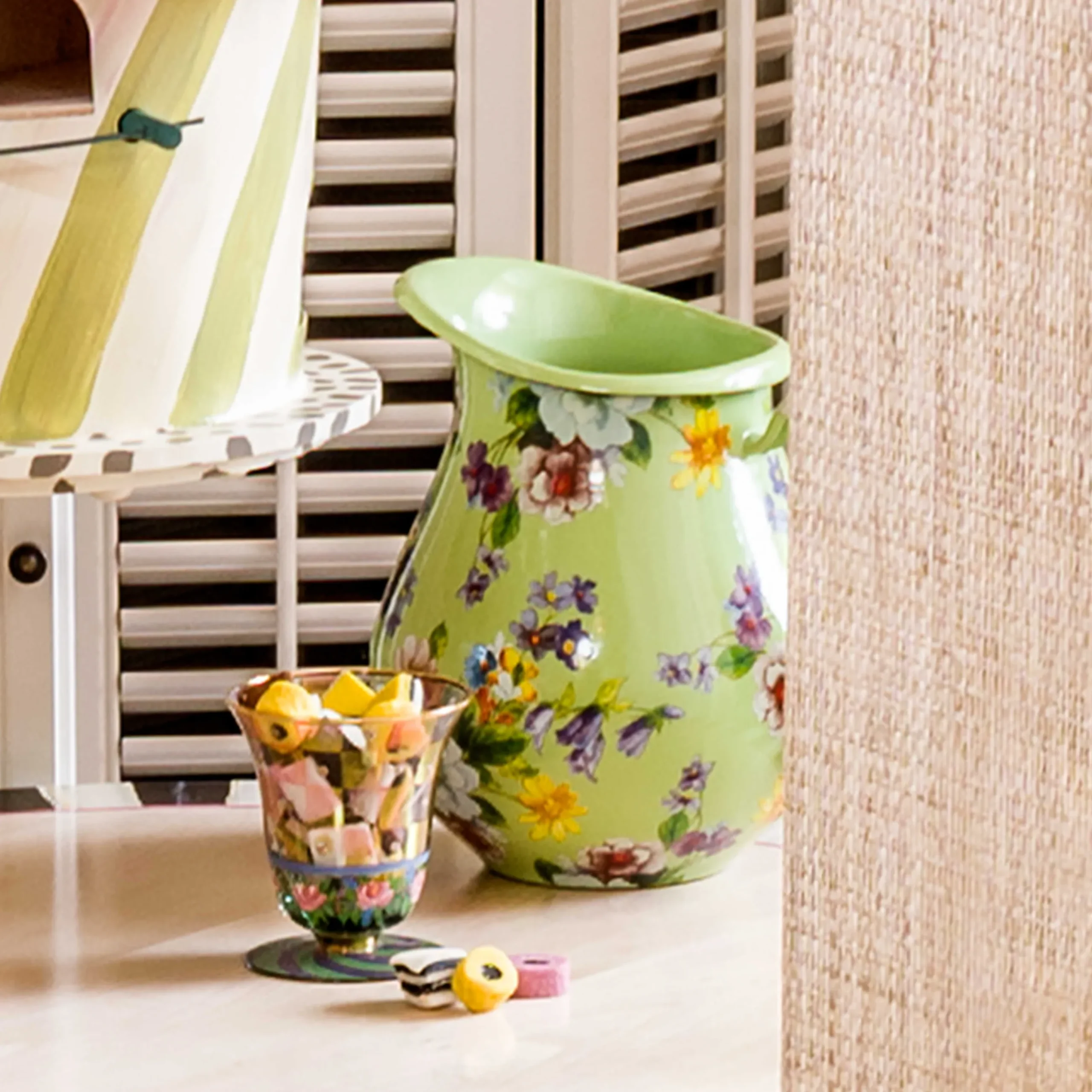 Hot MacKenzie-Childs Flower Market Pitcher - Green