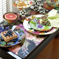 MacKenzie-Childs Flower Market Placemats - Black - Set Of 4