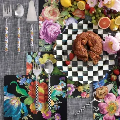 MacKenzie-Childs Flower Market Placemats - Black - Set Of 4
