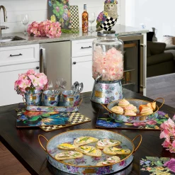 MacKenzie-Childs Flower Market Placemats - Black - Set Of 4