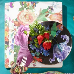 New MacKenzie-Childs Flower Market Placemats - White - Set Of 4