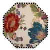 New MacKenzie-Childs Flower Market Reflections Rug - 6' Octagon - Ivory
