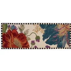 Best MacKenzie-Childs Flower Market Reflections Rug - 2'8" X 8' Runner - Ivory