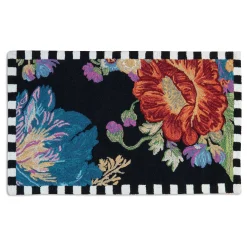 Hot MacKenzie-Childs Flower Market Reflections Rug - Black - 2'3" X 3'9"