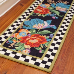 Online MacKenzie-Childs Flower Market Rug - 2'6" X 8' Runner