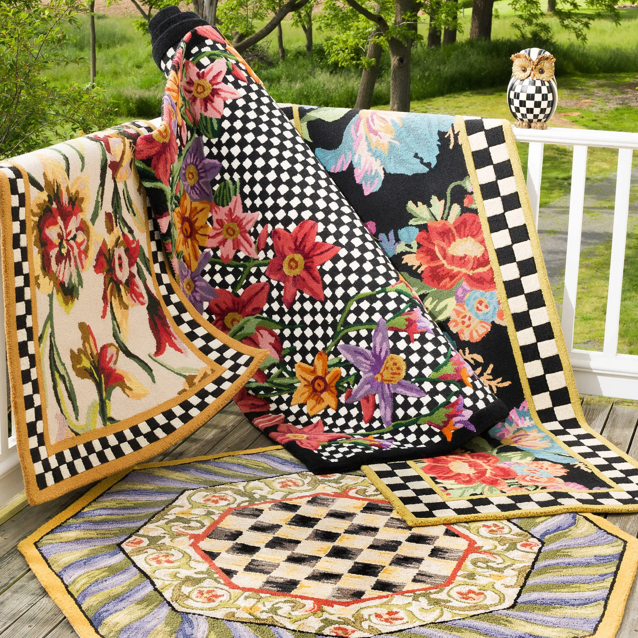 Online MacKenzie-Childs Flower Market Rug - 2'6" X 8' Runner