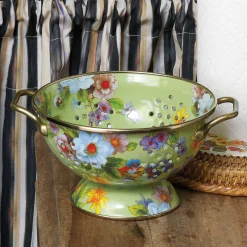 MacKenzie-Childs Flower Market Small Colander - Green