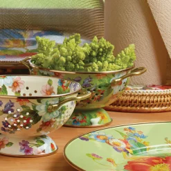 MacKenzie-Childs Flower Market Small Colander - Green