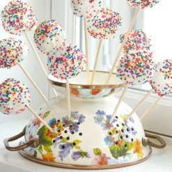 MacKenzie-Childs Flower Market Small Colander - White
