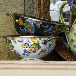 MacKenzie-Childs Flower Market Small Colander - White