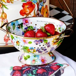 MacKenzie-Childs Flower Market Small Colander - White