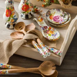 Clearance MacKenzie-Childs Flower Market Spoon Rest - White