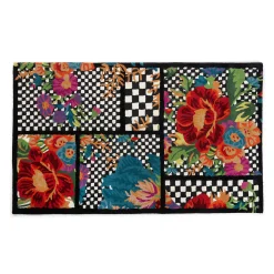 Clearance MacKenzie-Childs Flower Market Trellis Rug - Black - 3' X 5'