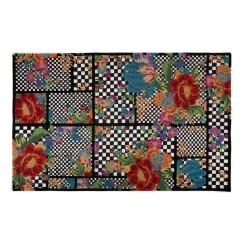 Outlet MacKenzie-Childs Flower Market Trellis Rug - Black - 5' X 8'