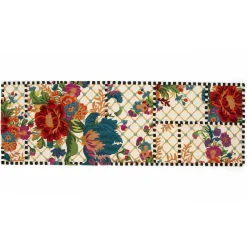 Outlet MacKenzie-Childs Flower Market Trellis Rug - Ivory - 2'8" X 8' Runner