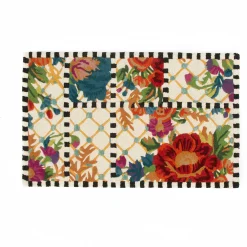 Best MacKenzie-Childs Flower Market Trellis Rug - Ivory - 2'3" X 3'9"