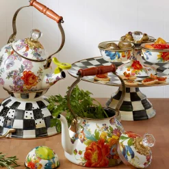 Hot MacKenzie-Childs Flower Market Whistling Tea Kettle