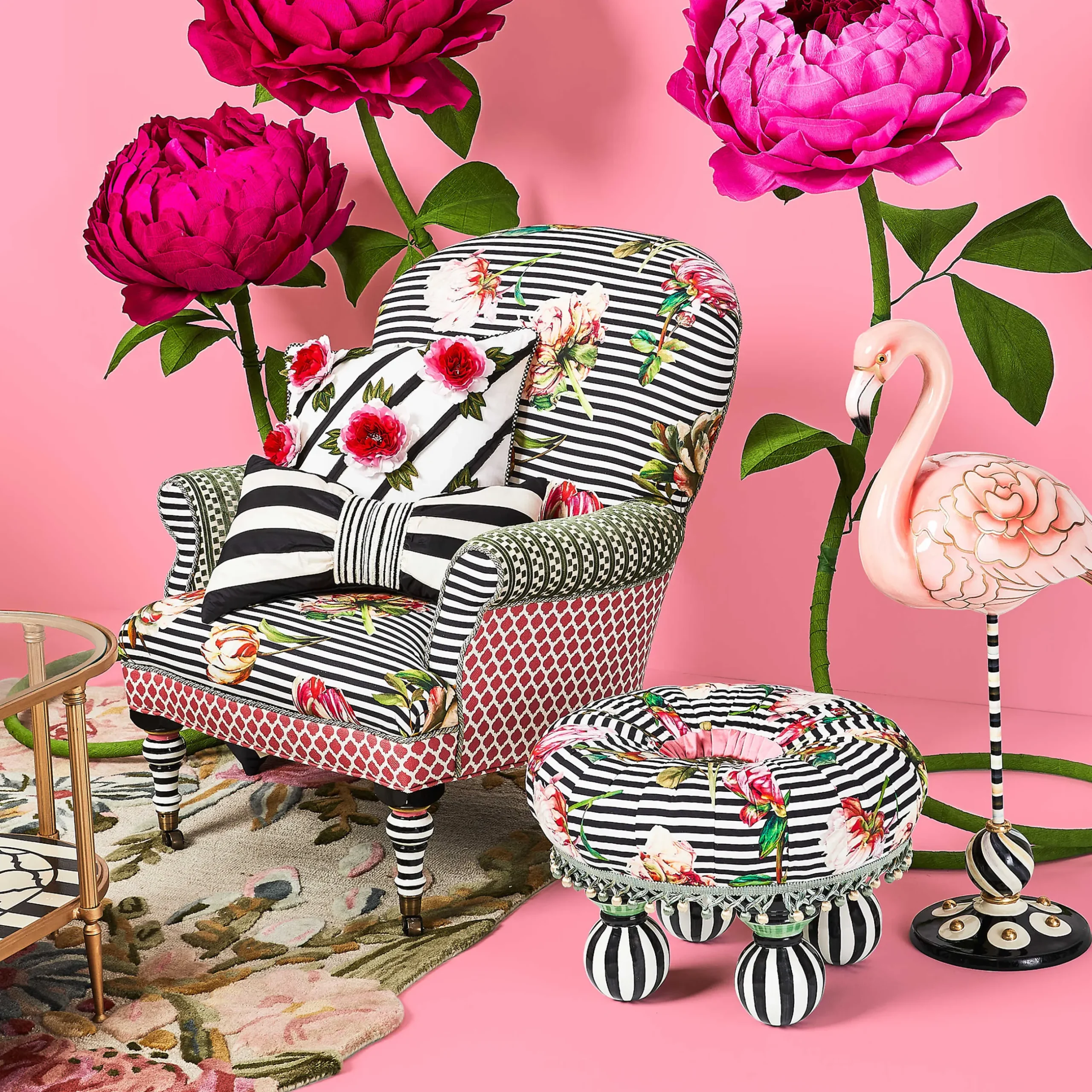 Sale MacKenzie-Childs Flower Show Accent Chair