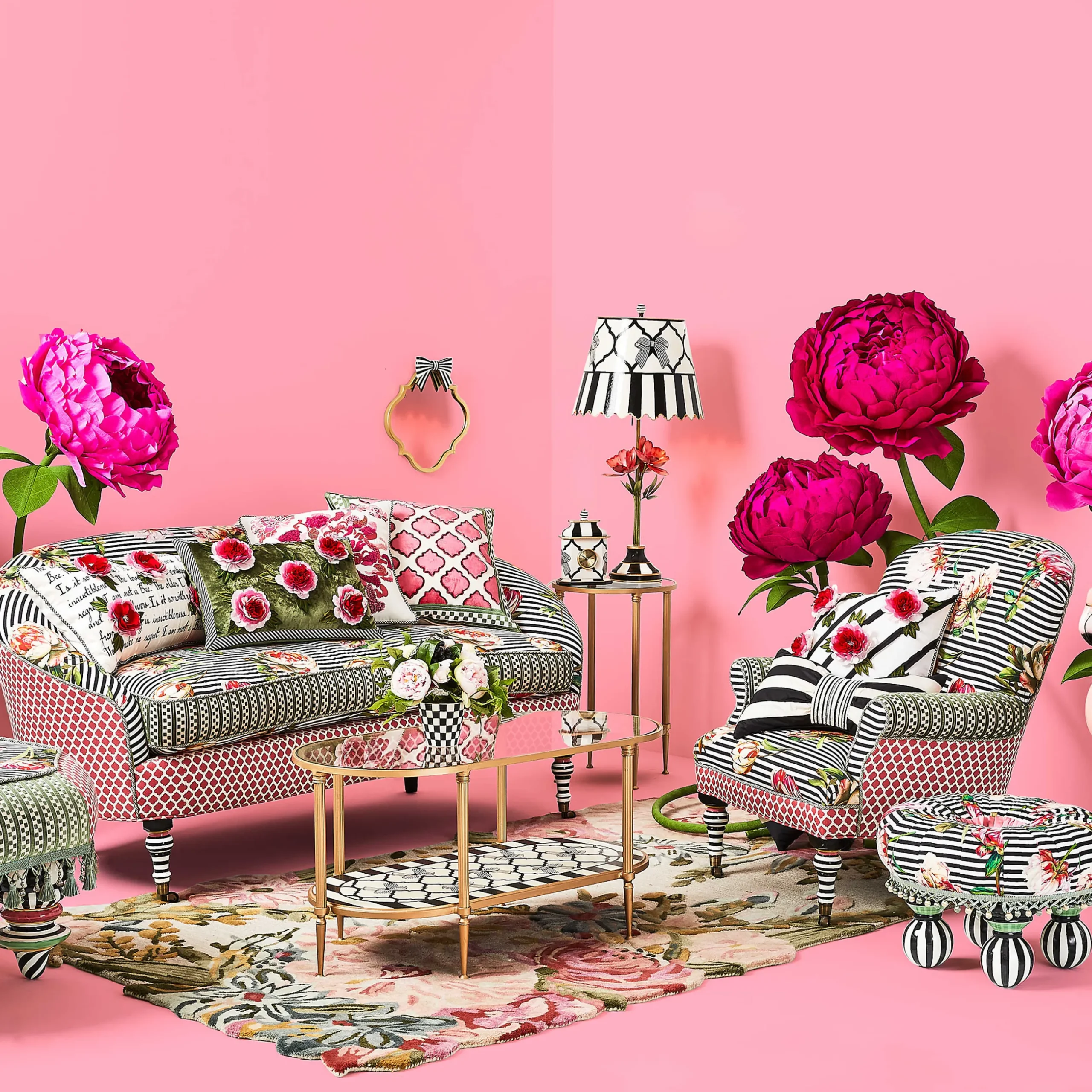 Hot MacKenzie-Childs Flower Show Loveseat