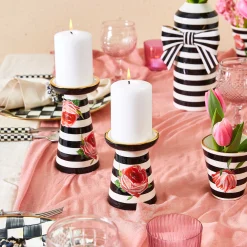 Best MacKenzie-Childs Flower Show Pillar Candle Holders - Set Of 2