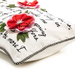 Online MacKenzie-Childs Flower Show Poetry Pillow
