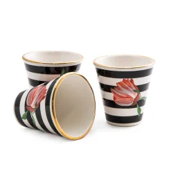 Clearance MacKenzie-Childs Flower Show Pots - Set Of 3