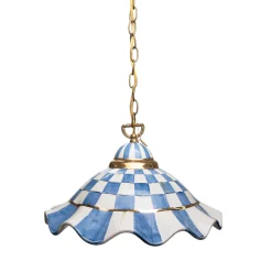 Online MacKenzie-Childs Fluted Hanging Lamp - Royal Check