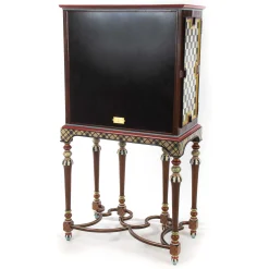 Clearance MacKenzie-Childs Foxtrot Bar Cabinet
