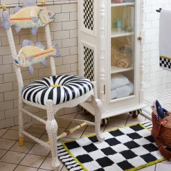MacKenzie-Childs Freckle Fish Chair - Black & White Seat