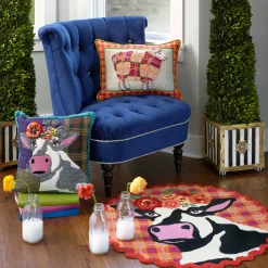 Clearance MacKenzie-Childs Frida Cowlo Rug - 3' Round