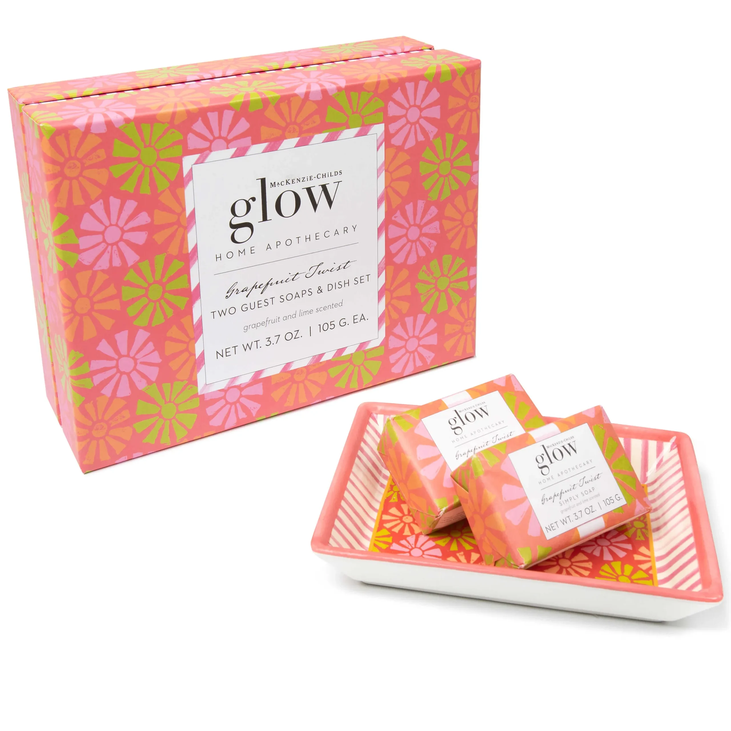 Sale MacKenzie-Childs Grapefruit Twist Bar Soap & Dish Set